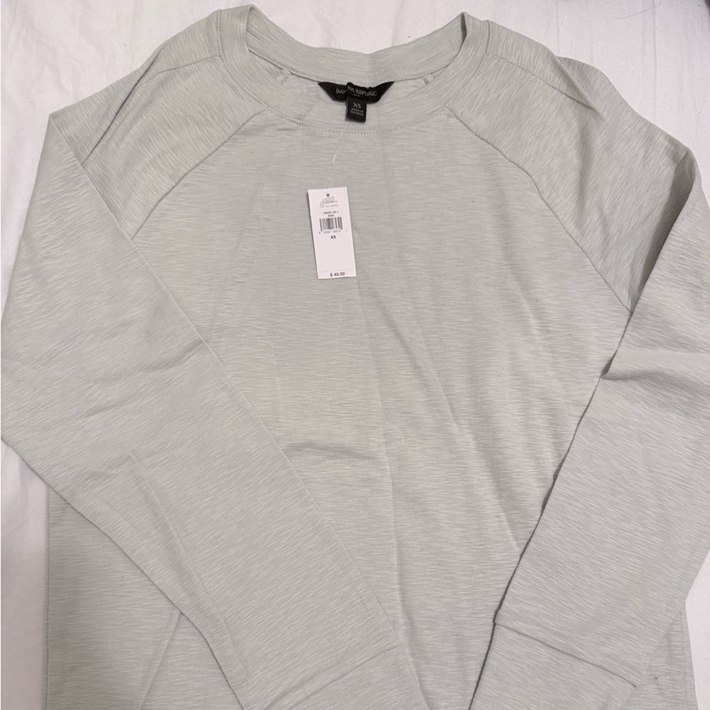 Banana Republic Light Sage Crewneck Top